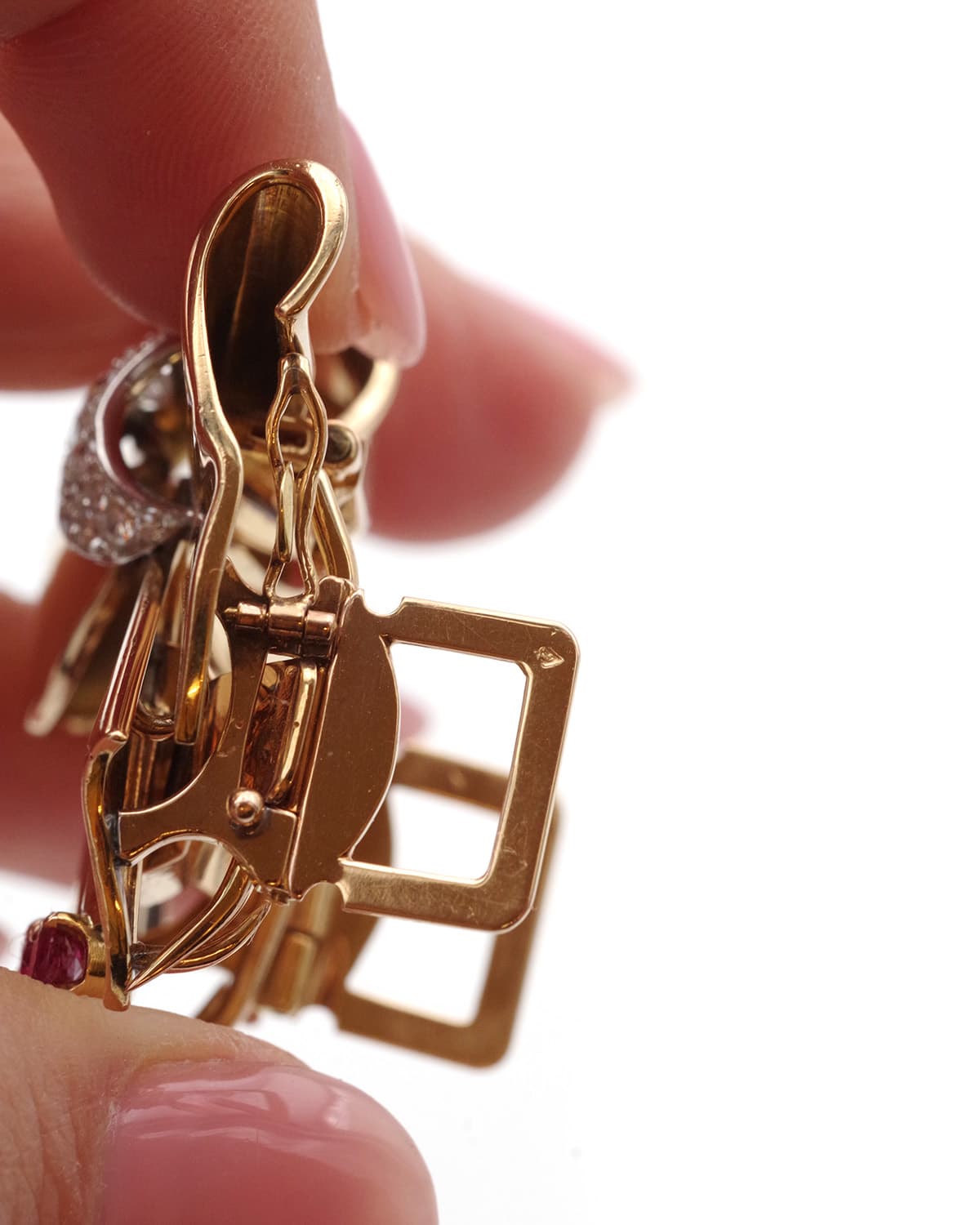 Broche clip transformable en or