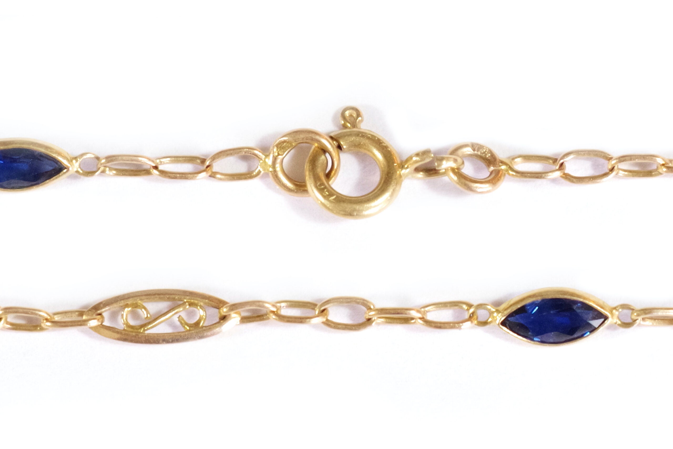 pre owned sapphire bracelet 18k gold antique jewelry