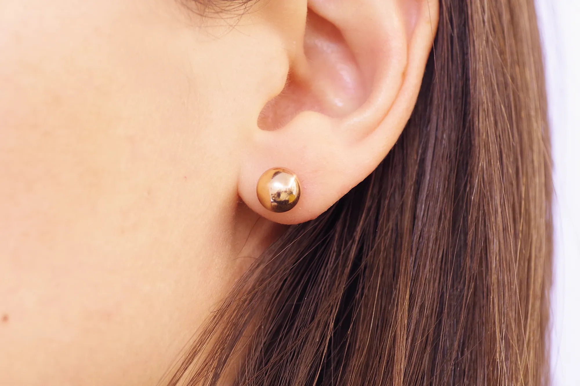 Bowl gold earrings