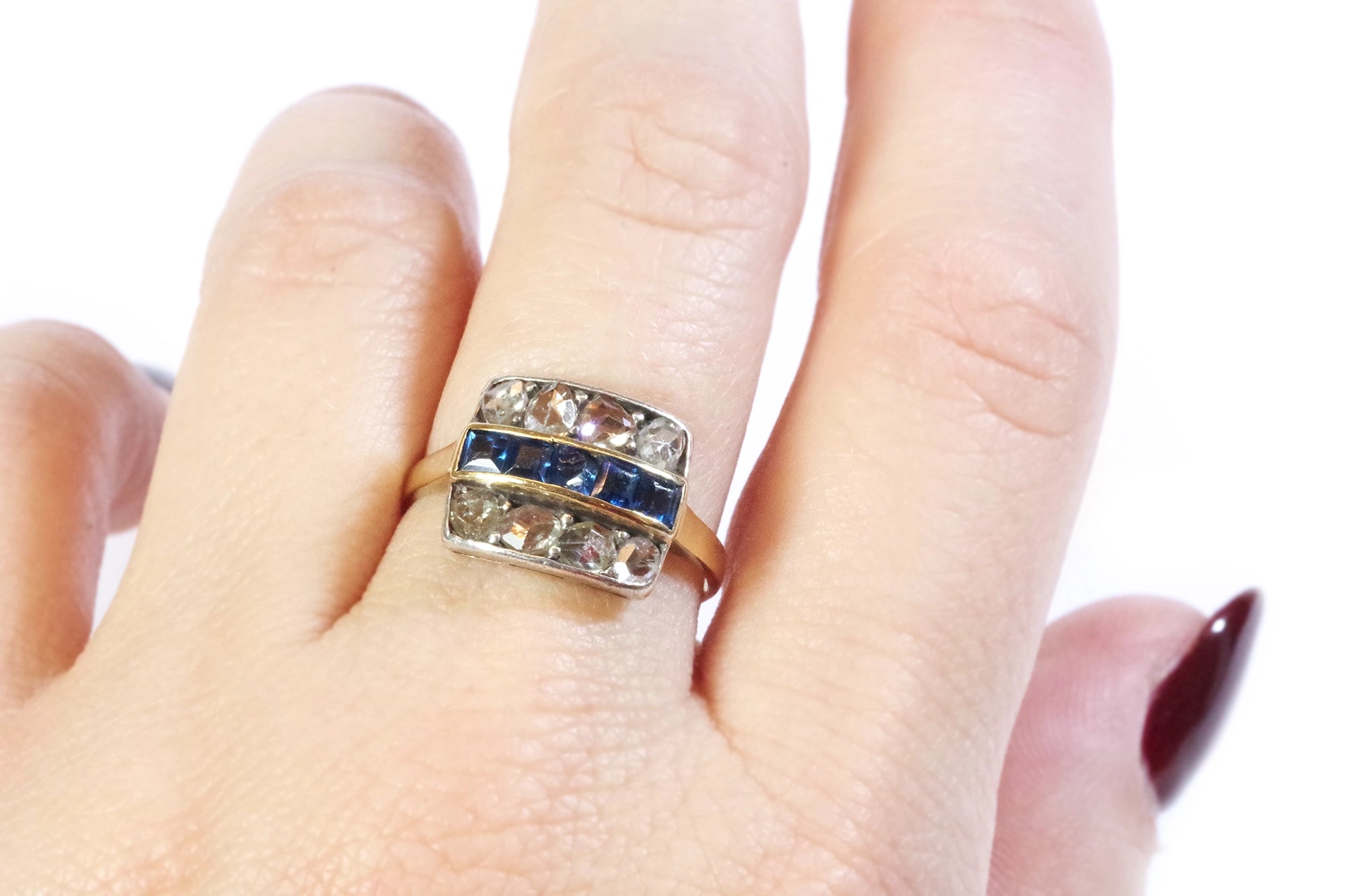 art deco sapphire ring