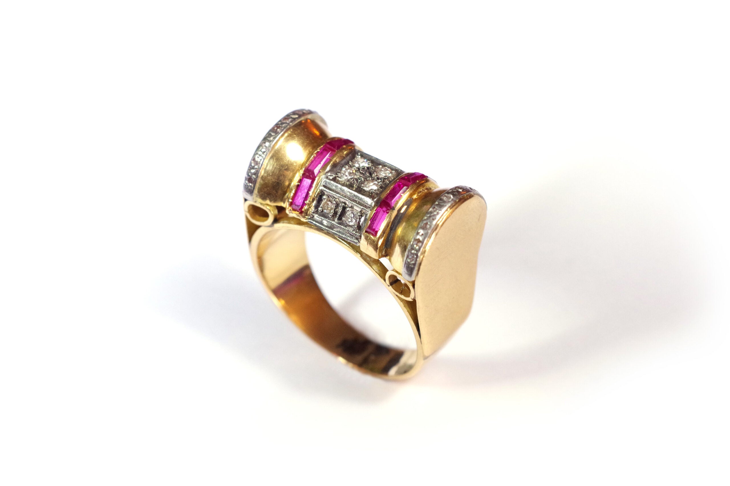 scroll tank ring in gold