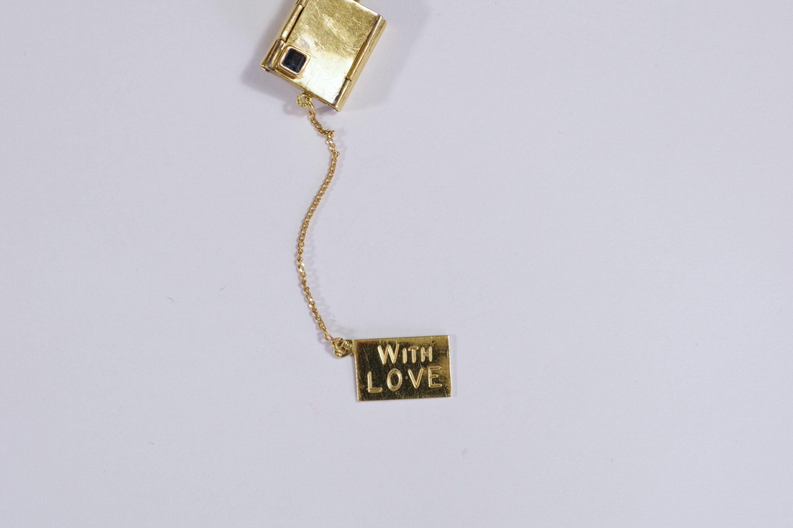 Pendentif telegramme lettre d’amour