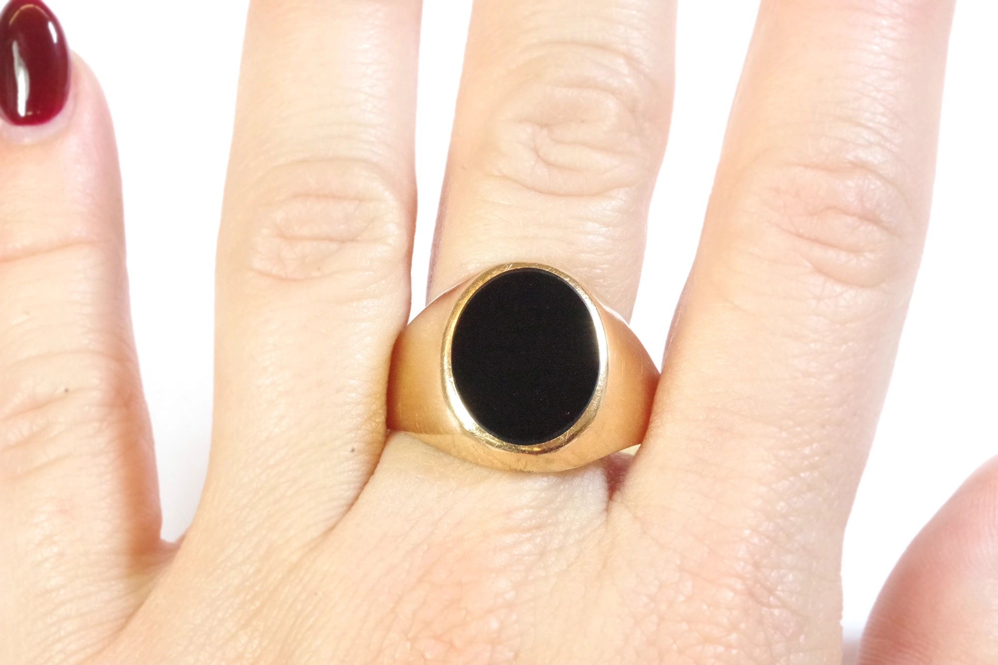 Onyx signet ring