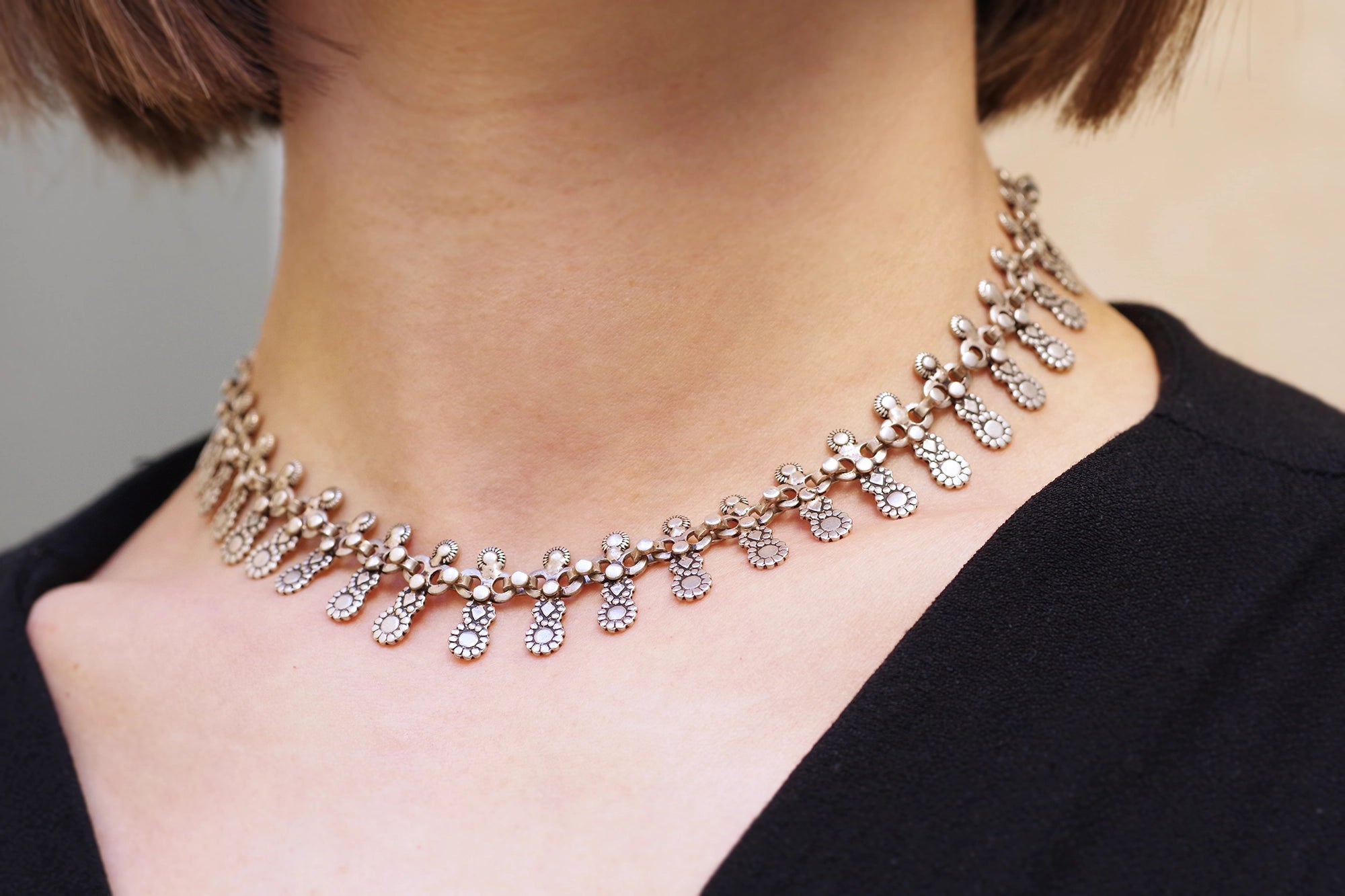 Collier choker en argent