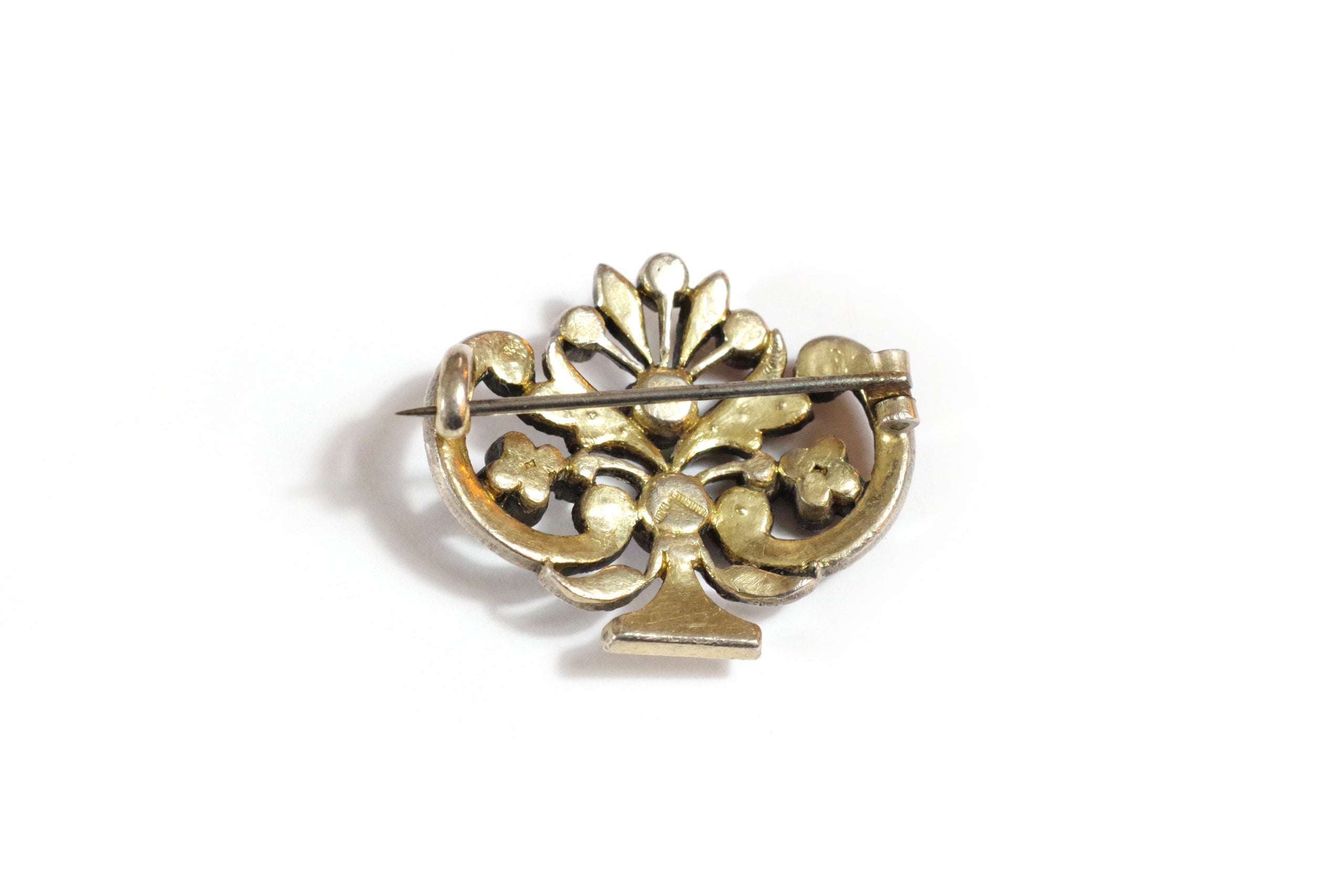 silver giardinetti brooch