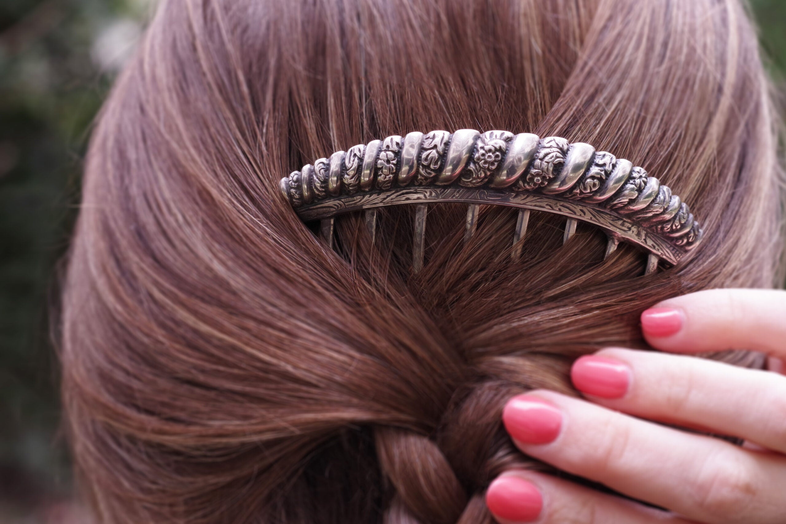 silver wedding comb head jewelry