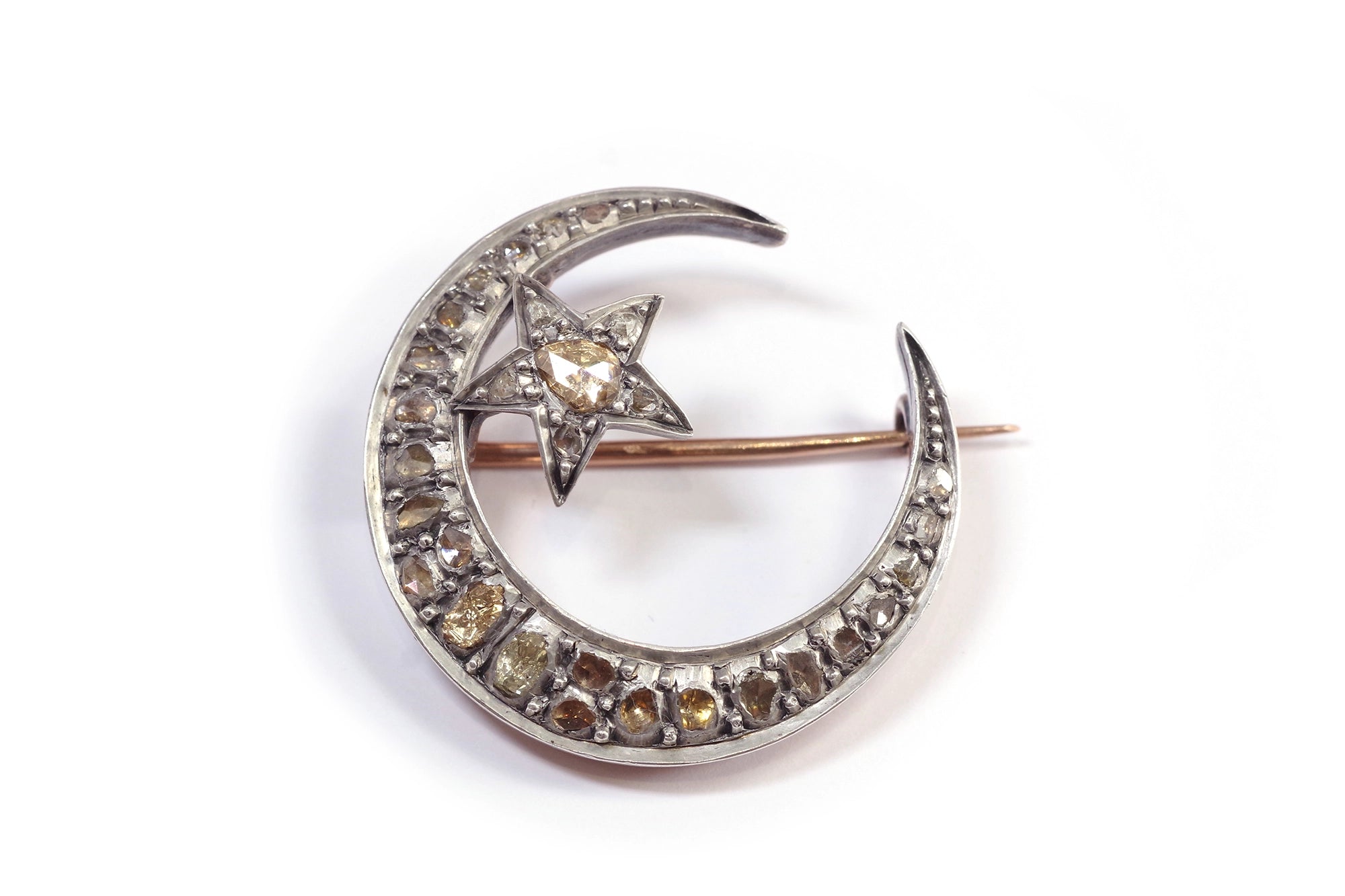 Broche comète de halley diamants