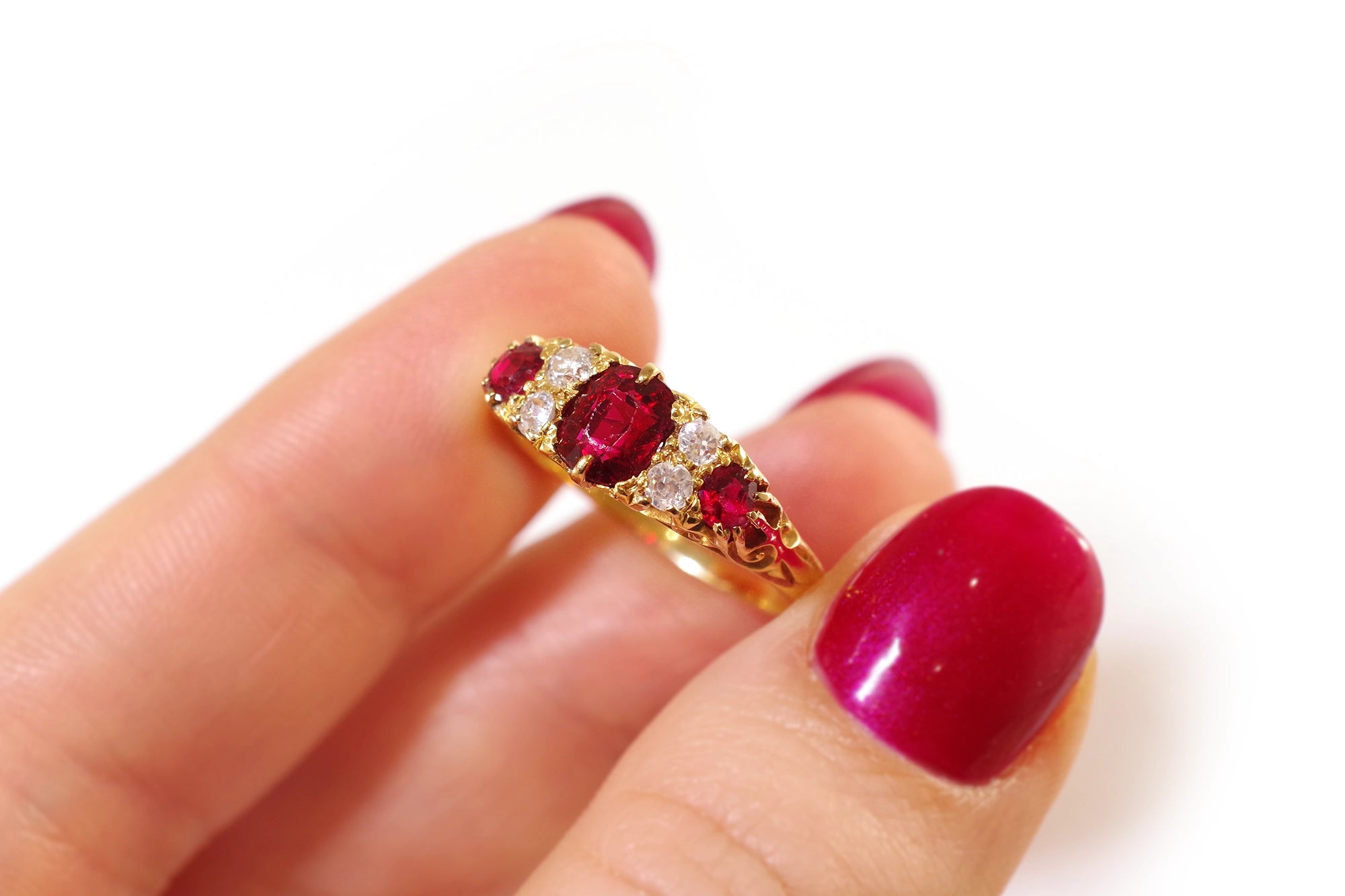 antique wedding spinel ring