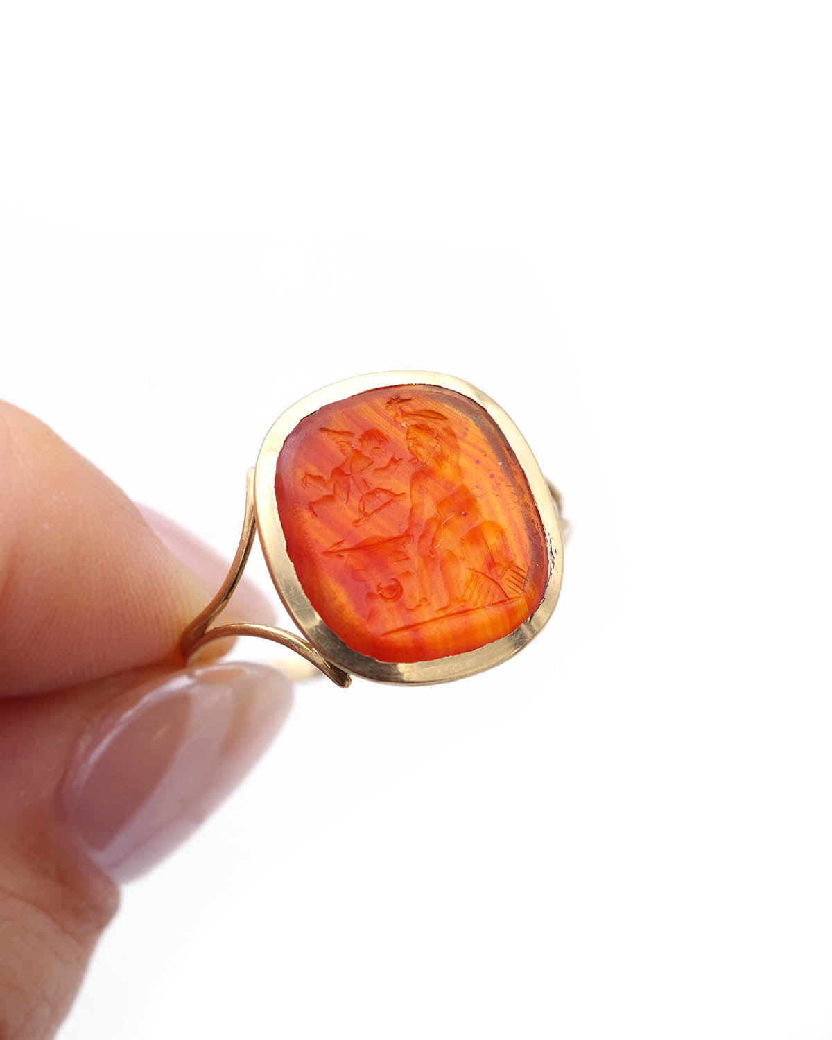 bague homme agate zonée 