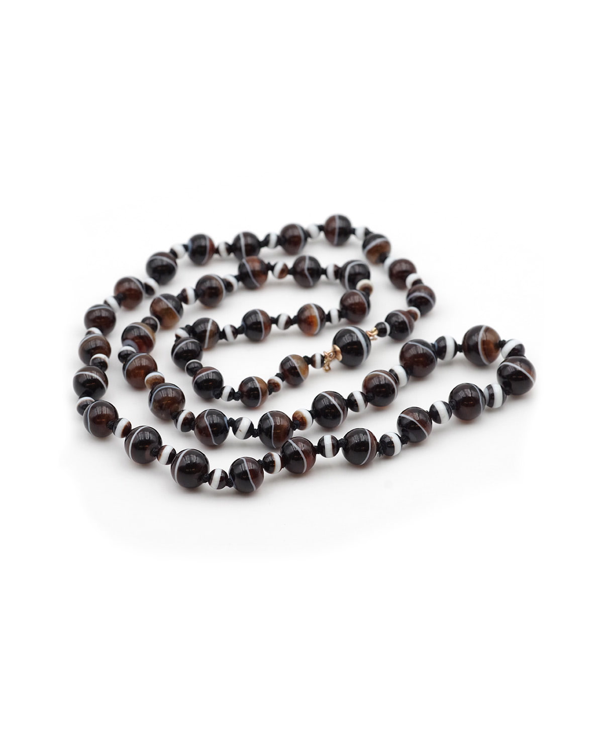 Antique banded agate necklace