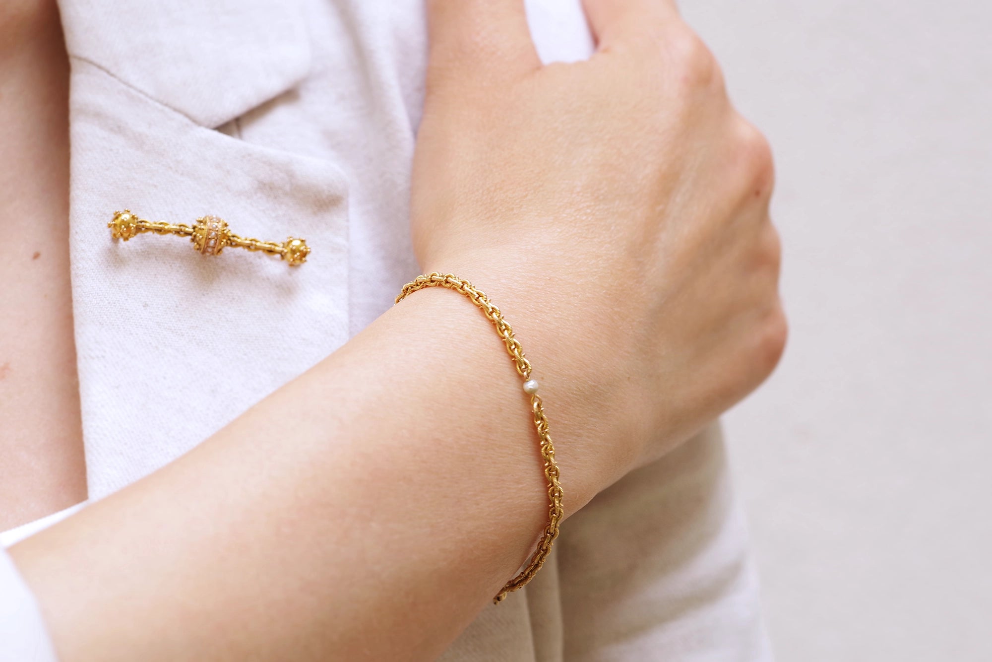 Gold chain 18k gold bracelet