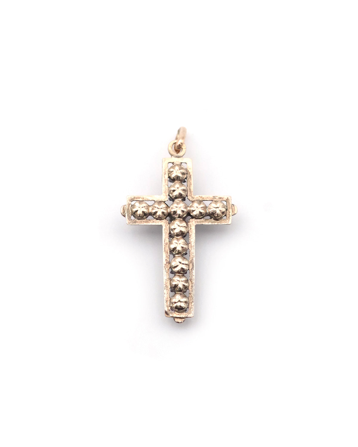 Pendentif croix diamants