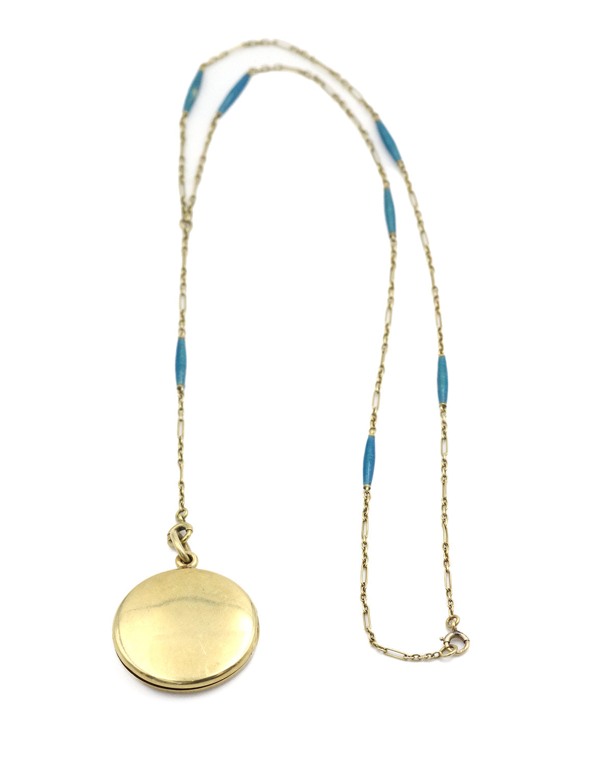 pendant locket necklace in gold