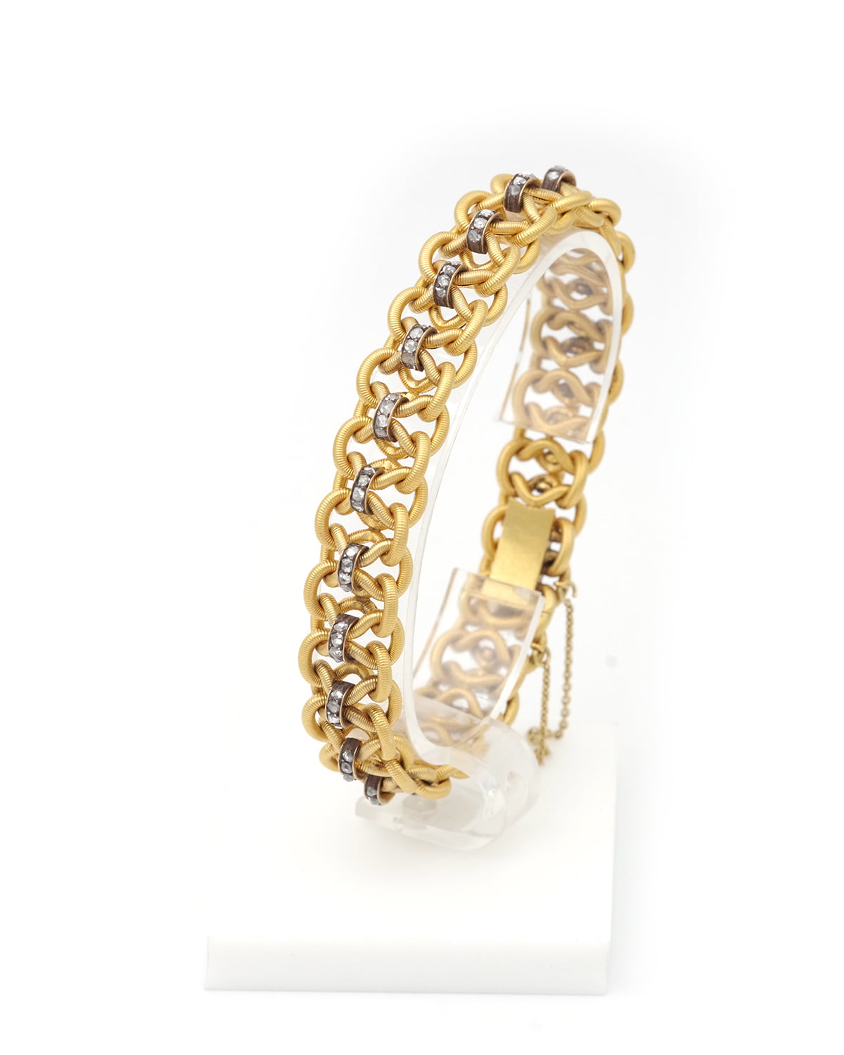 Bracelet ancien diamants en or 