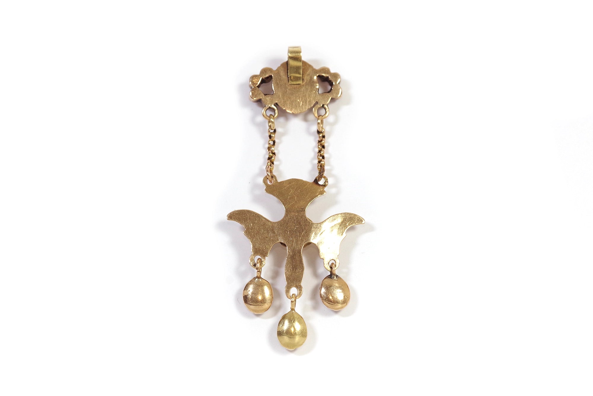 French antique gold pendant