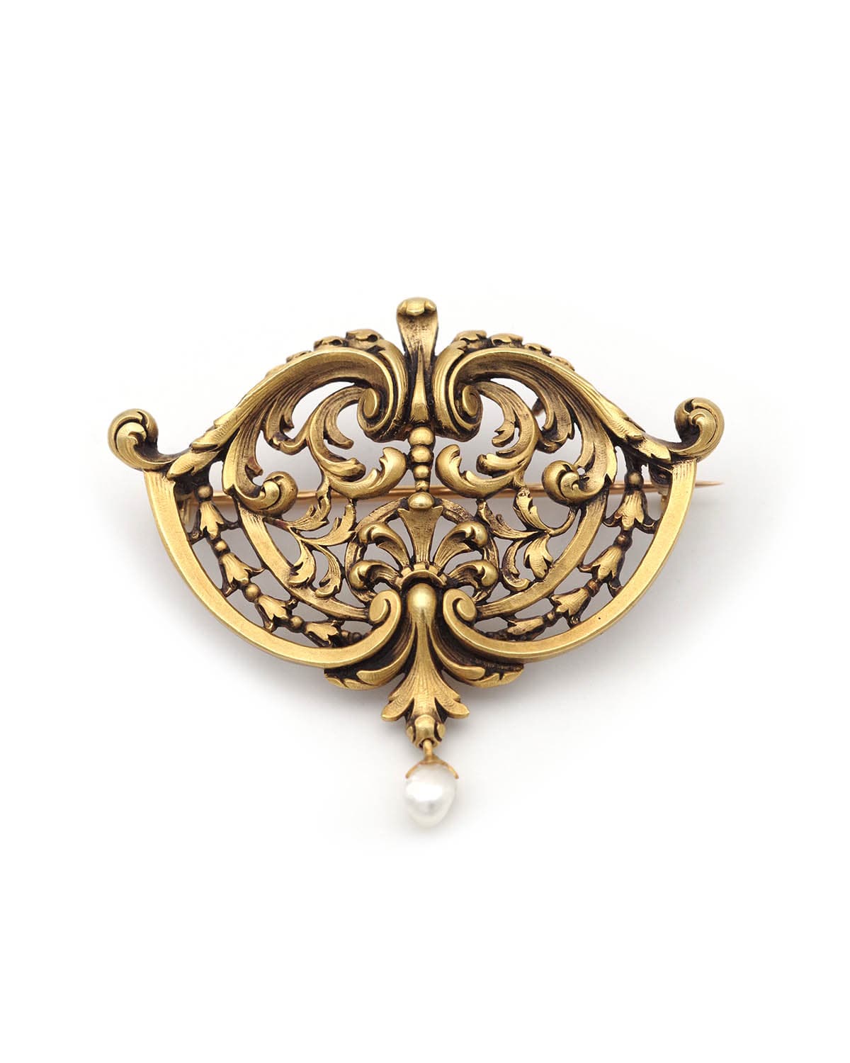 broche ancienne néo-renaissance en or