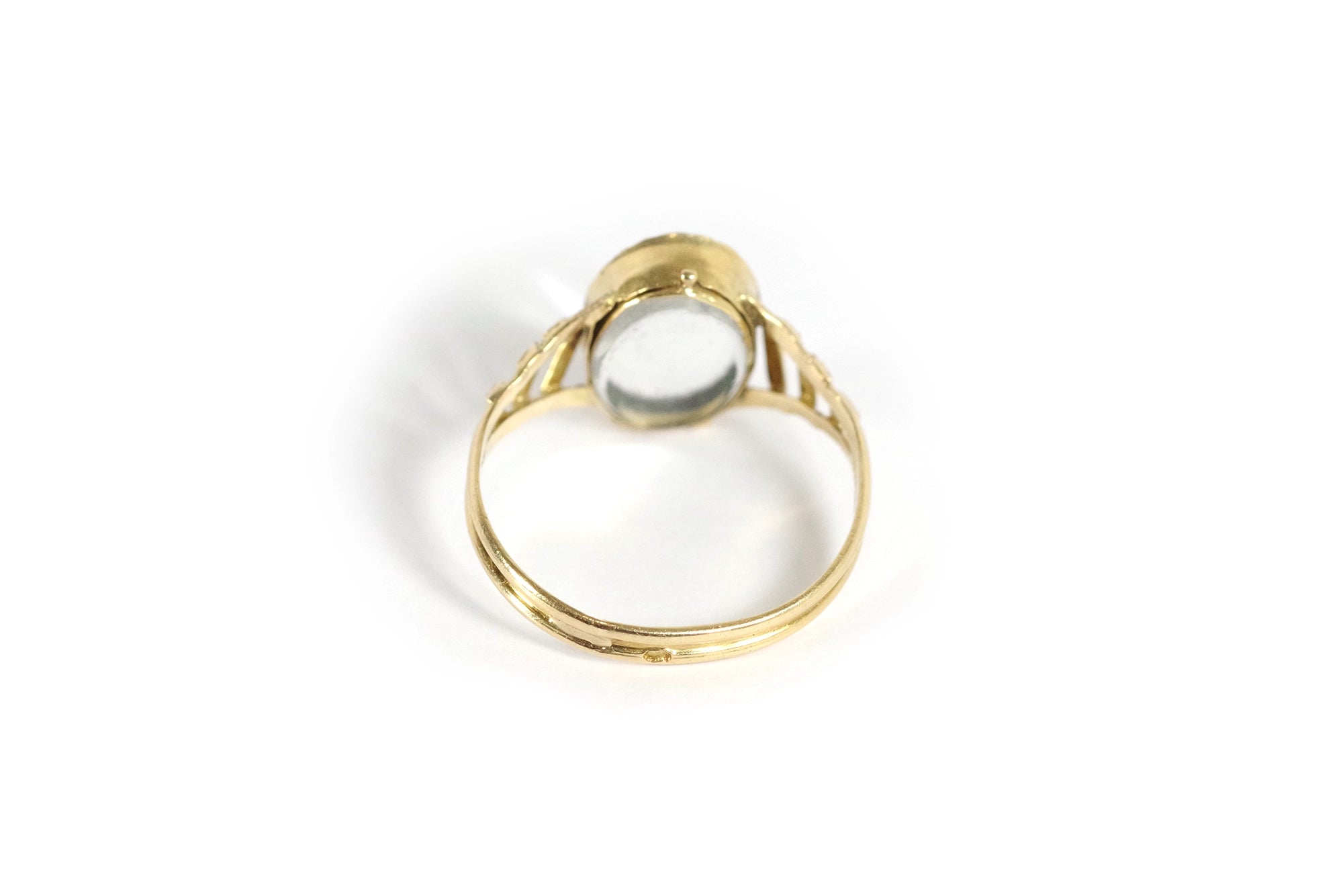 victorian reliquary ring in gold