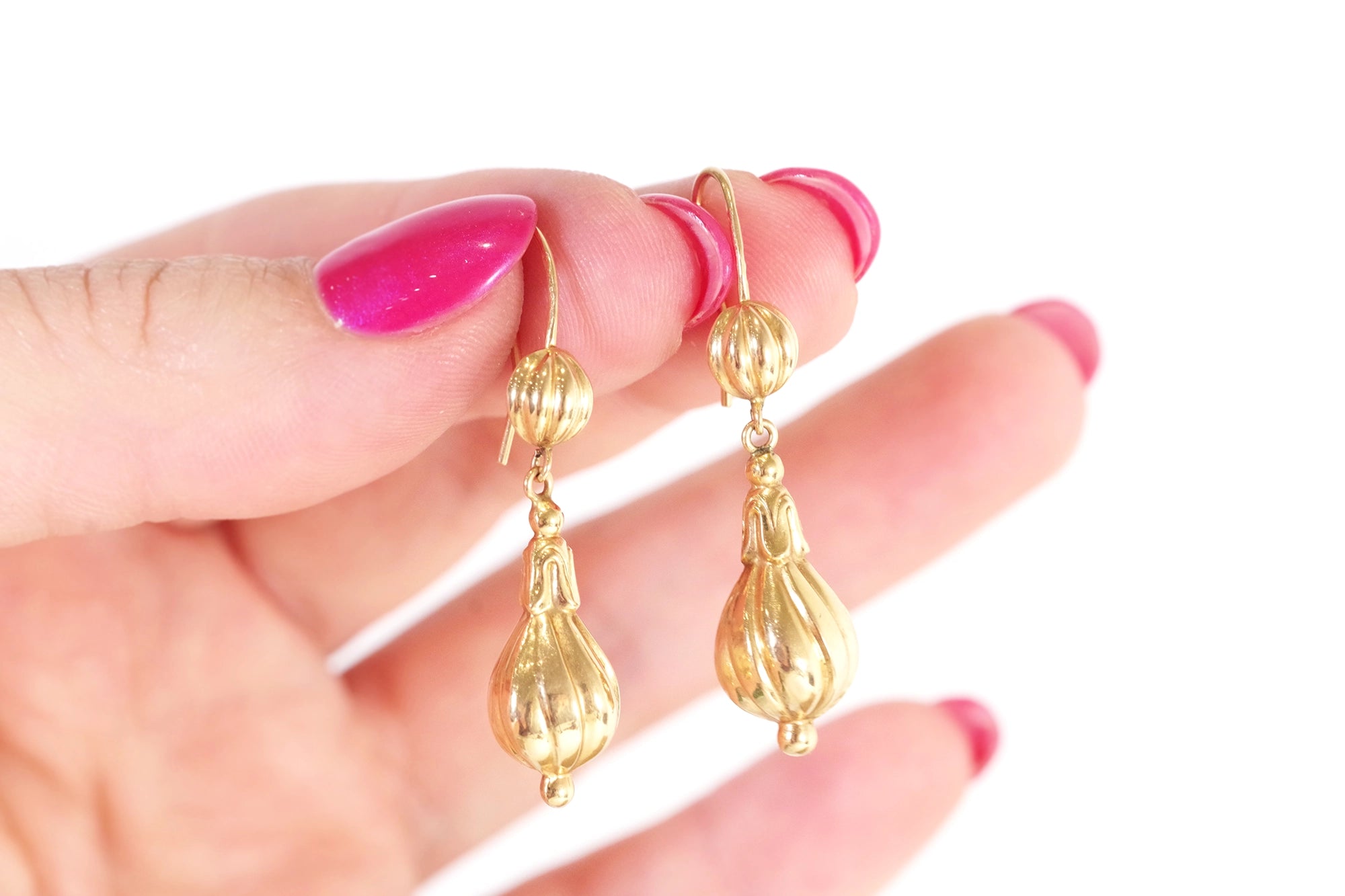 Long french fileuses earrings