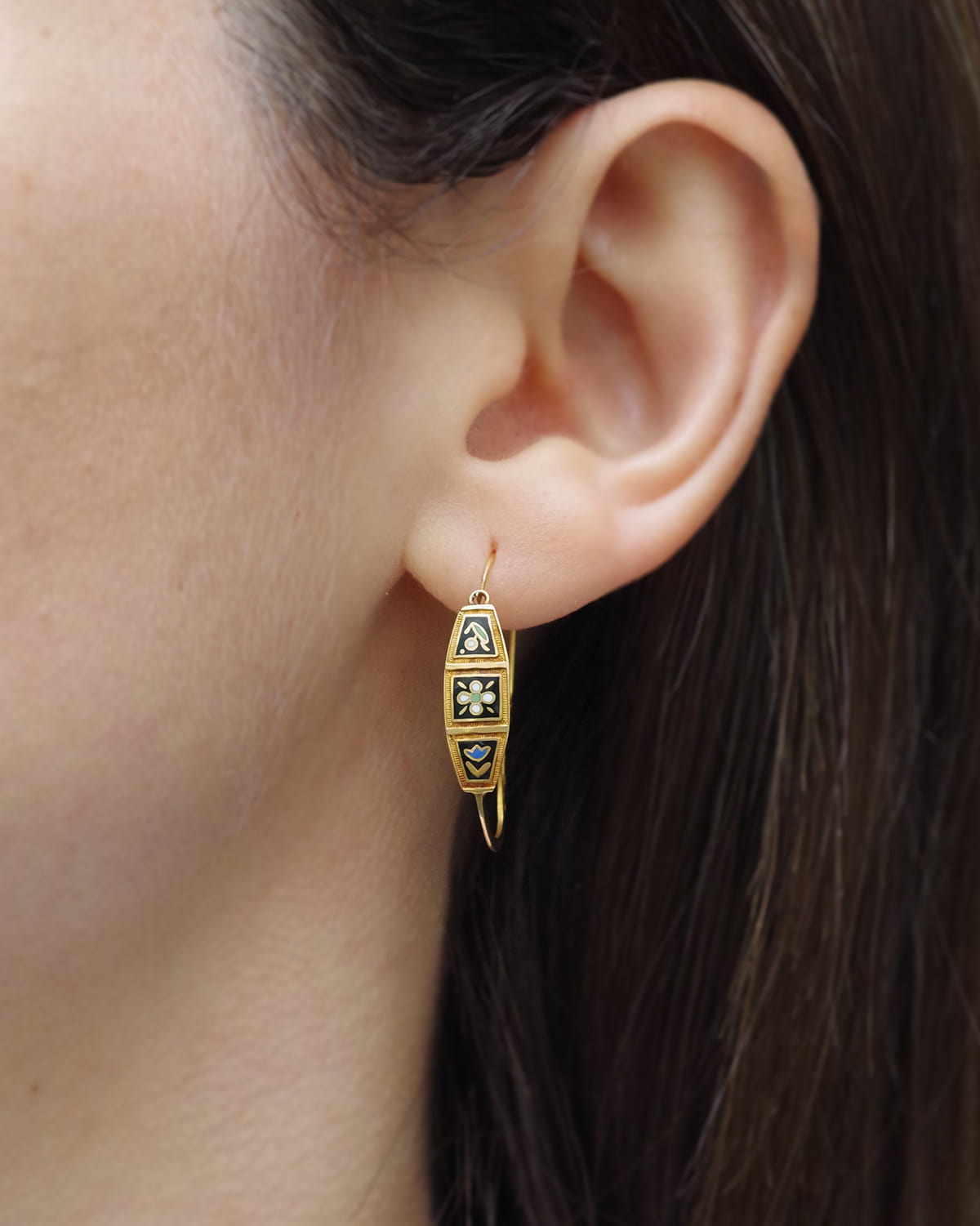 Antique poissardes french earrings