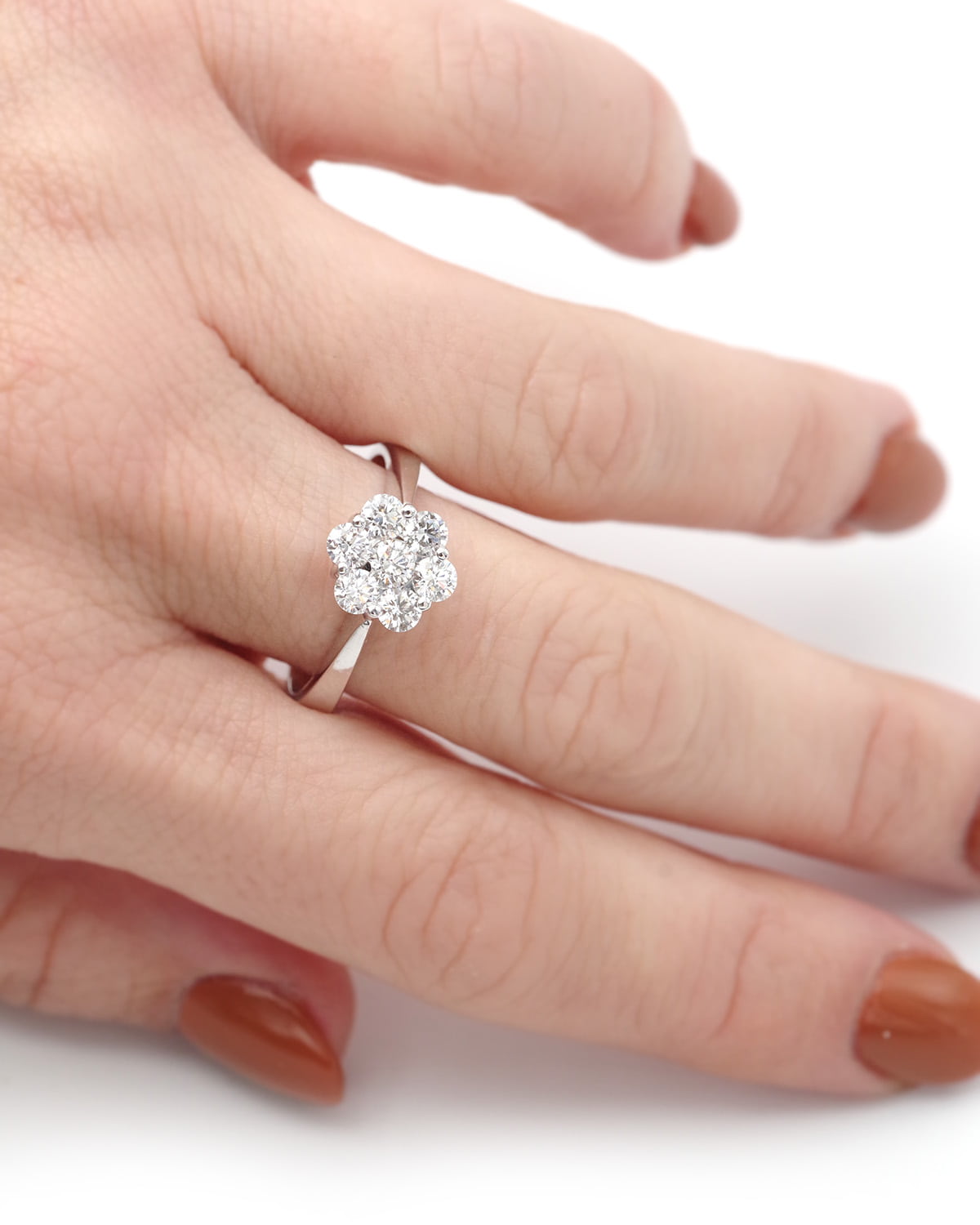 bague marguerite fleur diamants