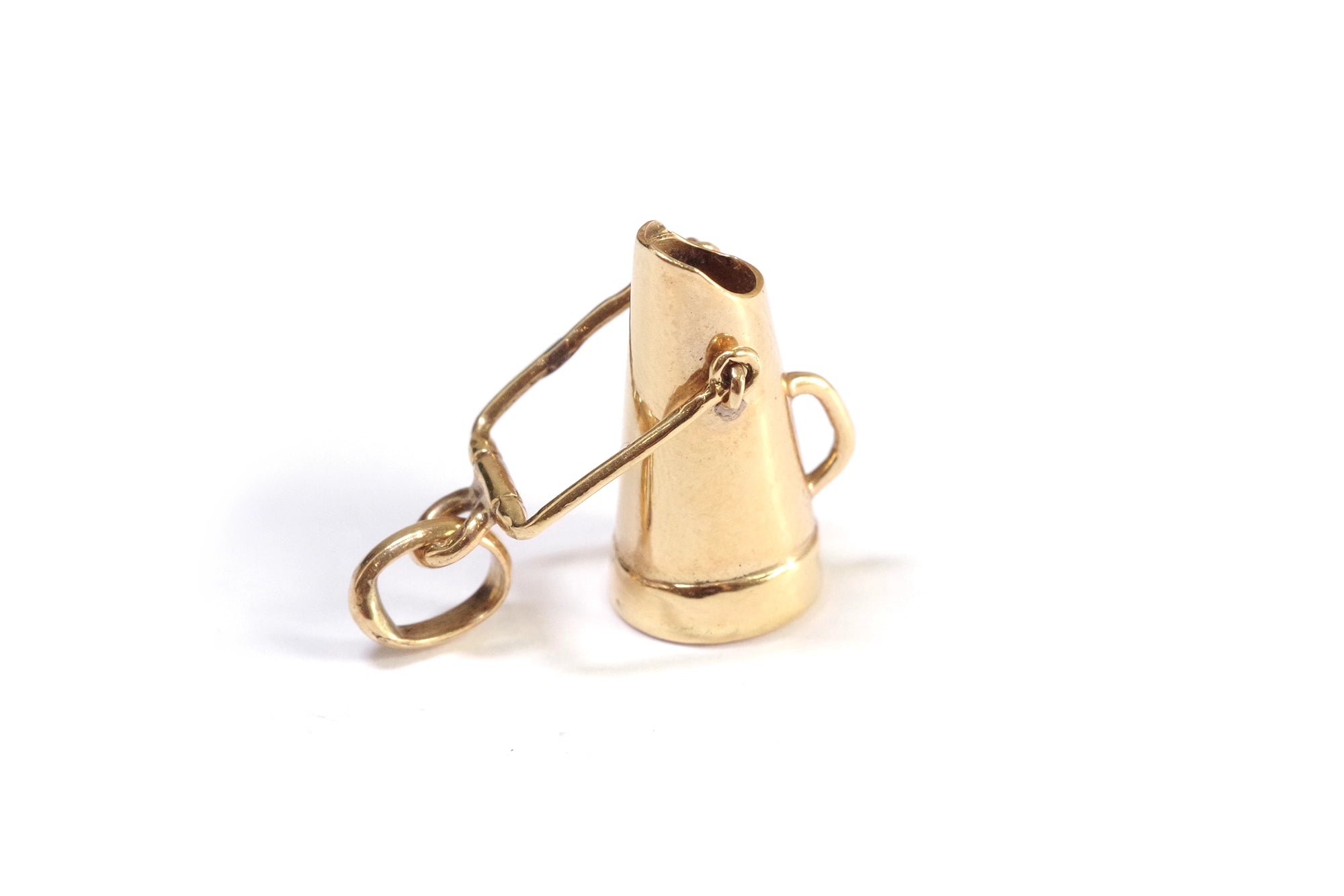 gold coal bucket charms pendant