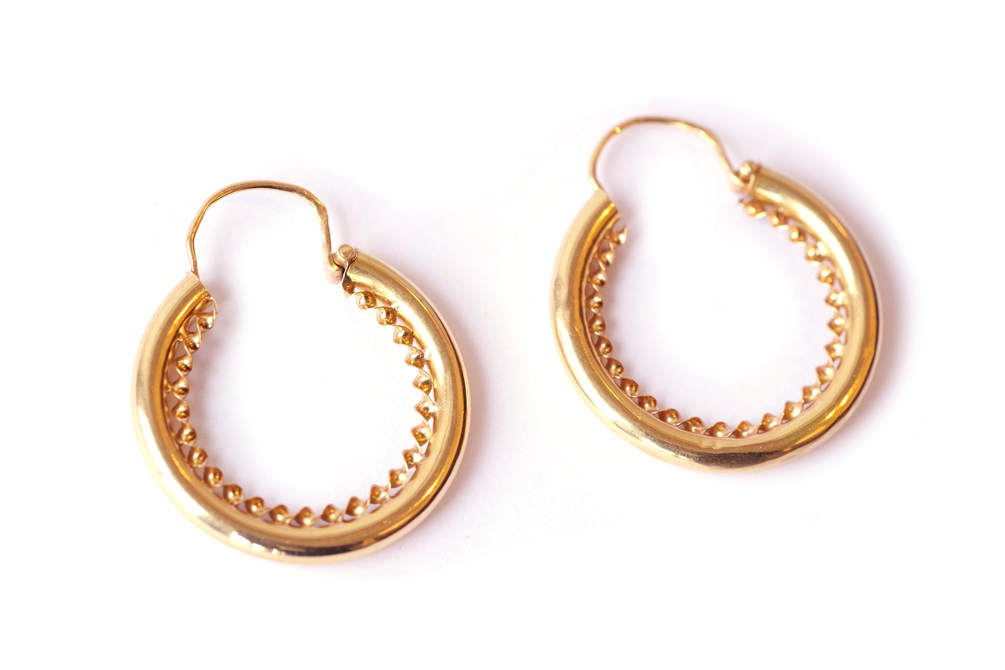 big gold hoop earrings