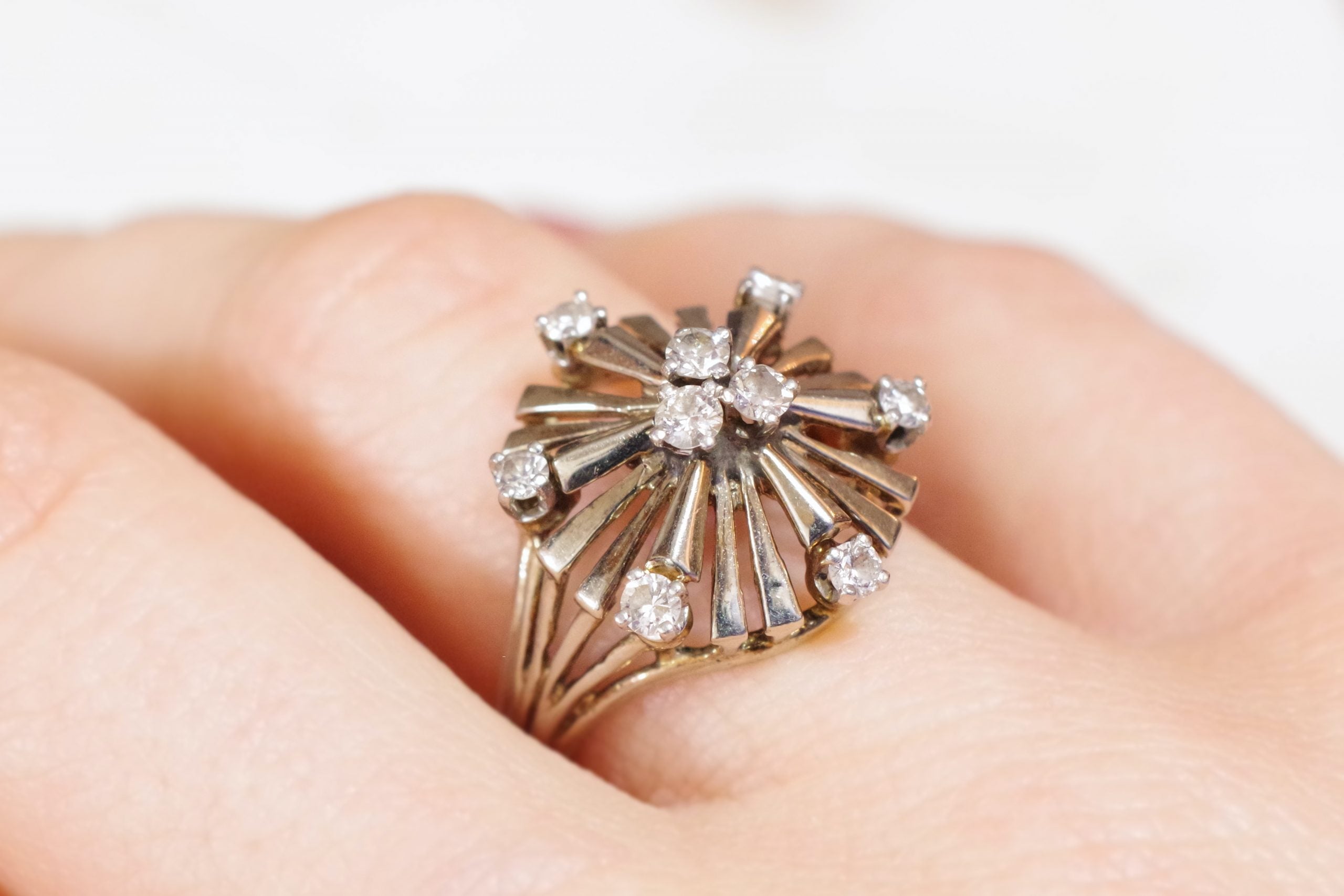 vintage ring in platinum
