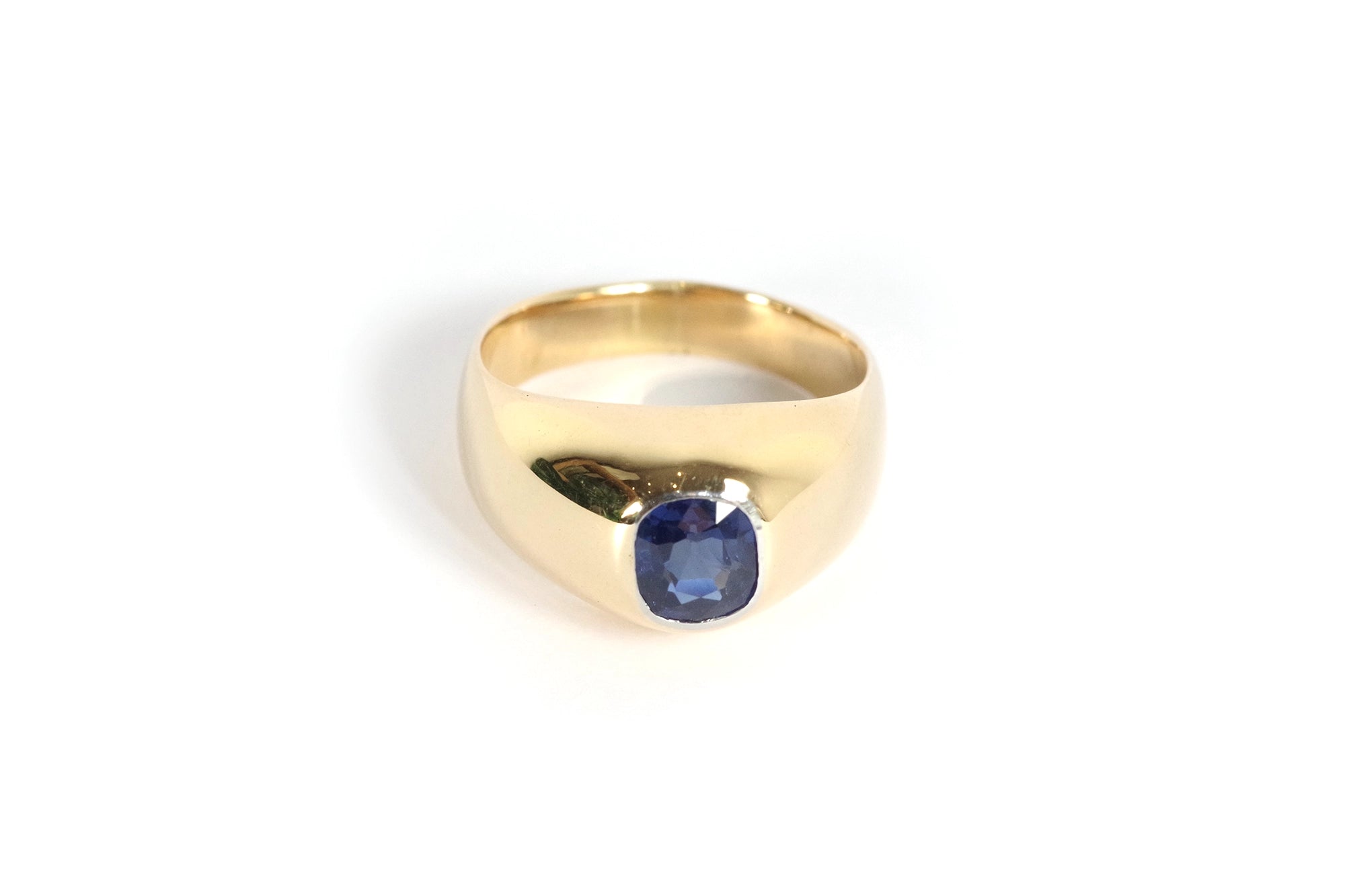 bague jonc saphir en or