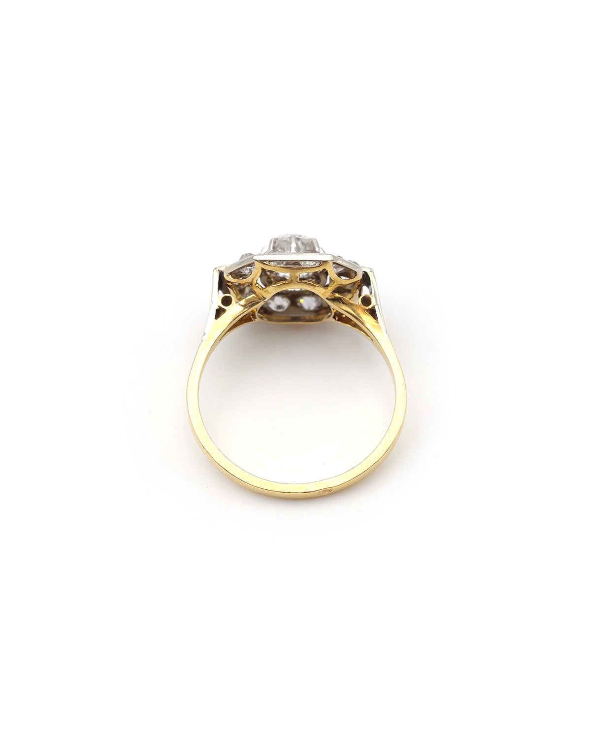 Bague art deco platine et diamant