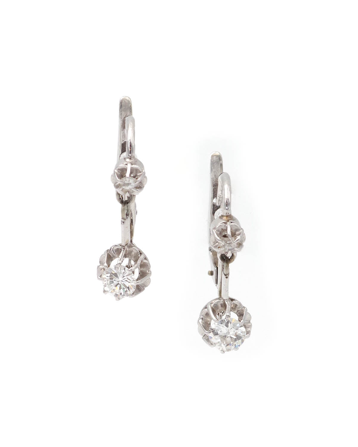 Edwardian 0.40 ct diamond earrings