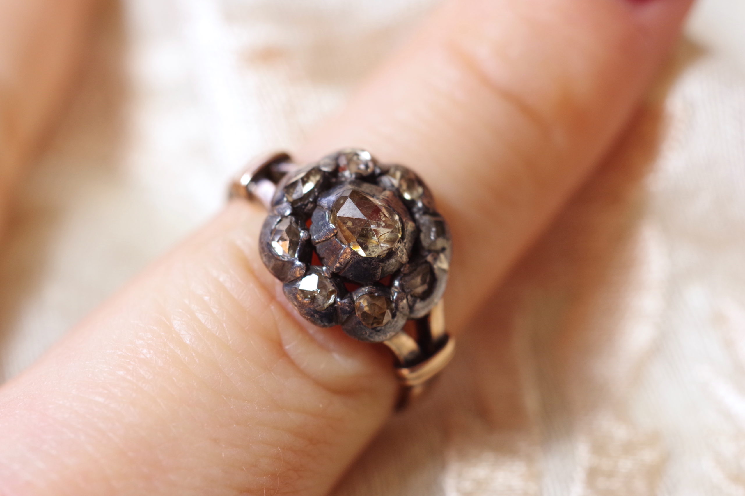 Georgian-Style Rose Cut Diamond Statement Ring c1980 – Pippin Vintage  Jewelry