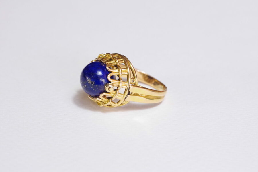 modernist lapis lazuli ring