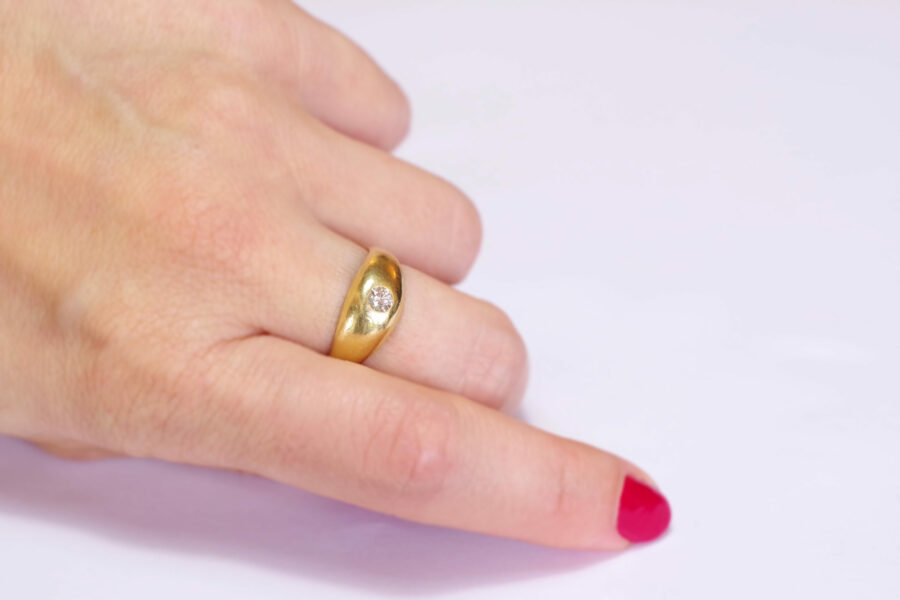 Vintage gypsy diamond ring