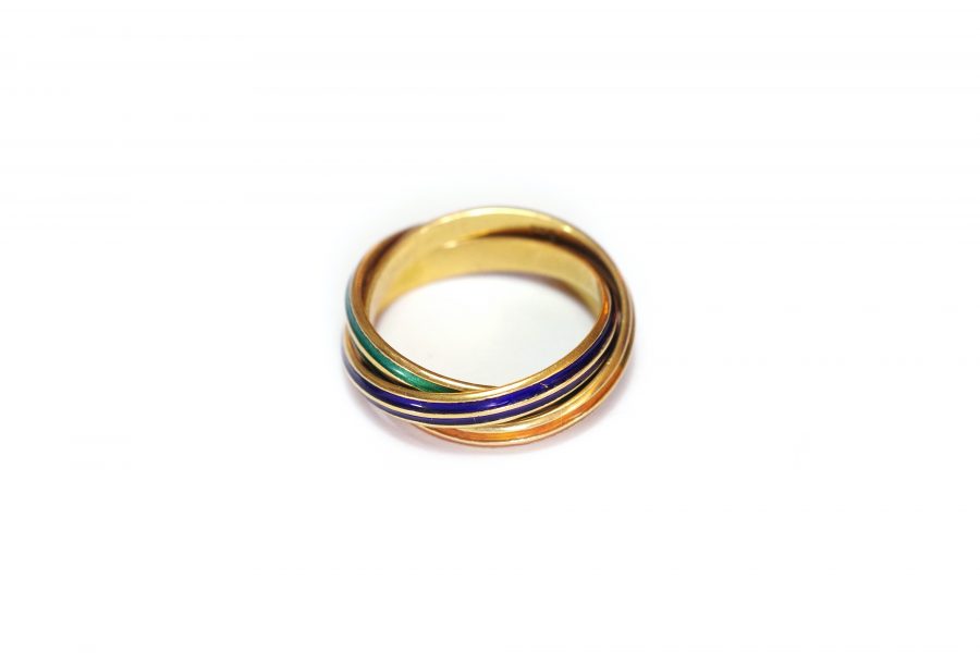pre-owned trinity gold ring
