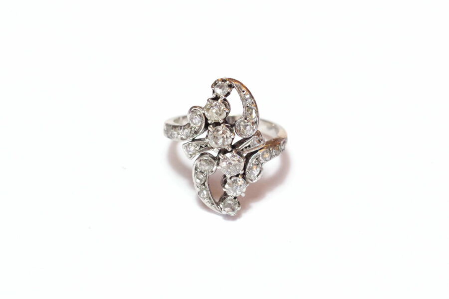 marquise belle epoque ring gold 18k
