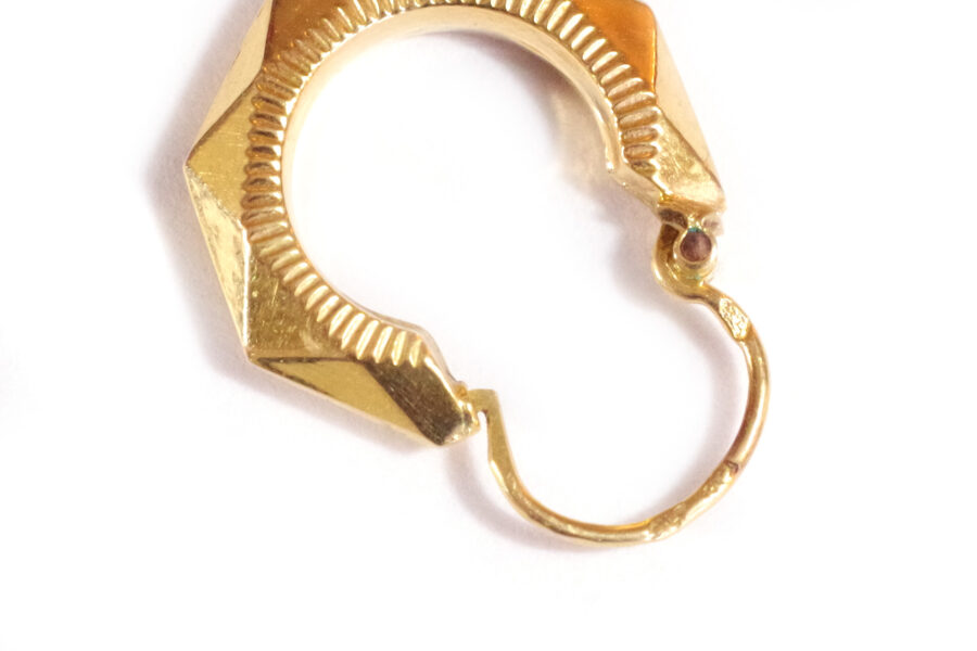 pre owned hoop earrings in gold
