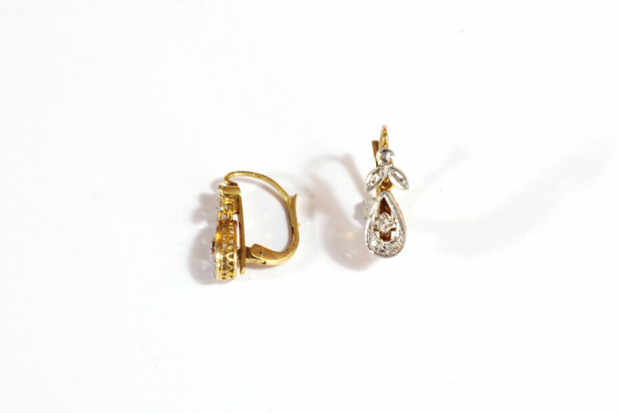 antique diamond sleepers earrings