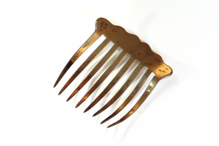 victorian vermeil silver comb for wedding