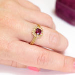 antique victorian ring with a garnet
