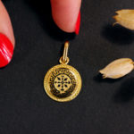 vintage cross circular pendant
