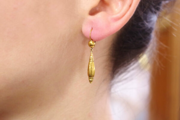 victorian gold earrings French jewelry