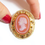 victorian agate cameo natural pearls victorian jewelry