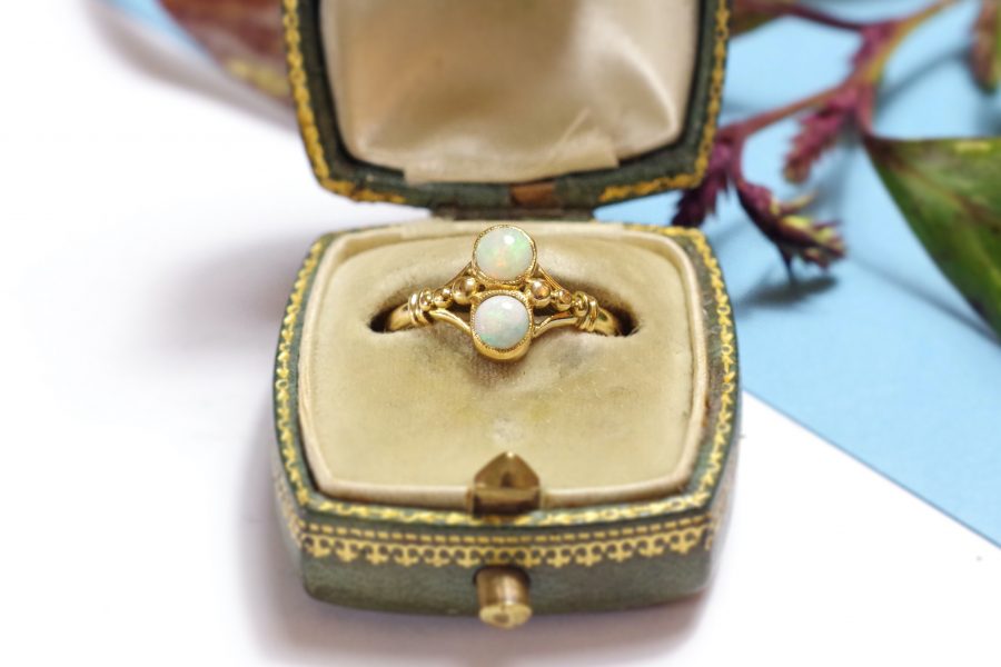 antique opal gold ring