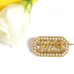 English suffragette brooch in gold