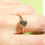 green sapphire ring solitaire in gold