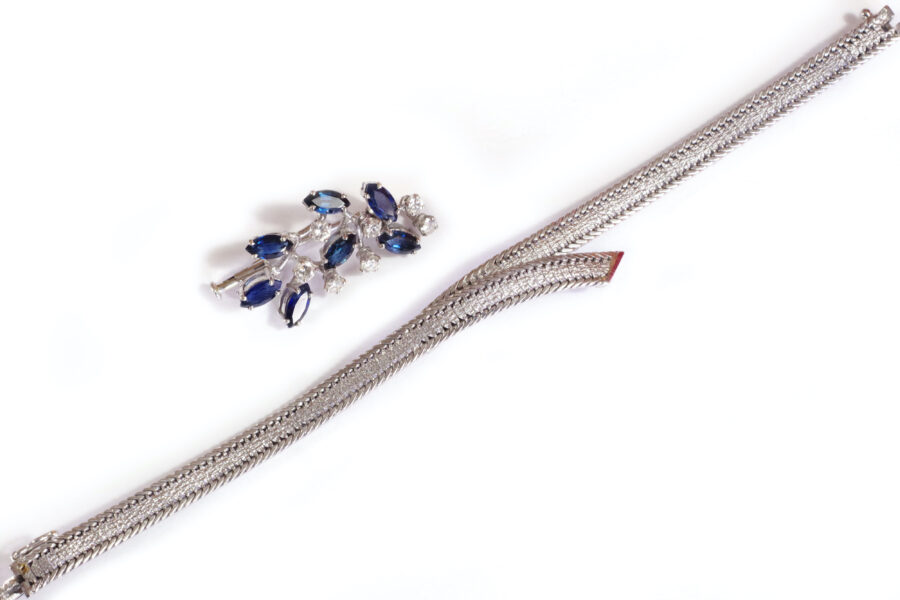 convertible sapphire brooch bracelet jewels seventies