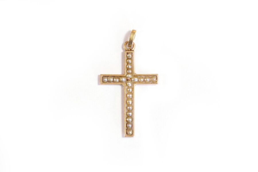 croix ancienne bijou communion