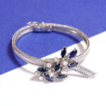 bracelet modulable saphir diamant
