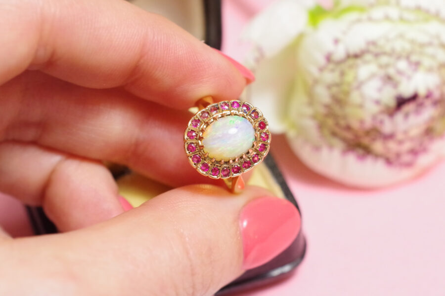 pre-owned cluster and opal ring