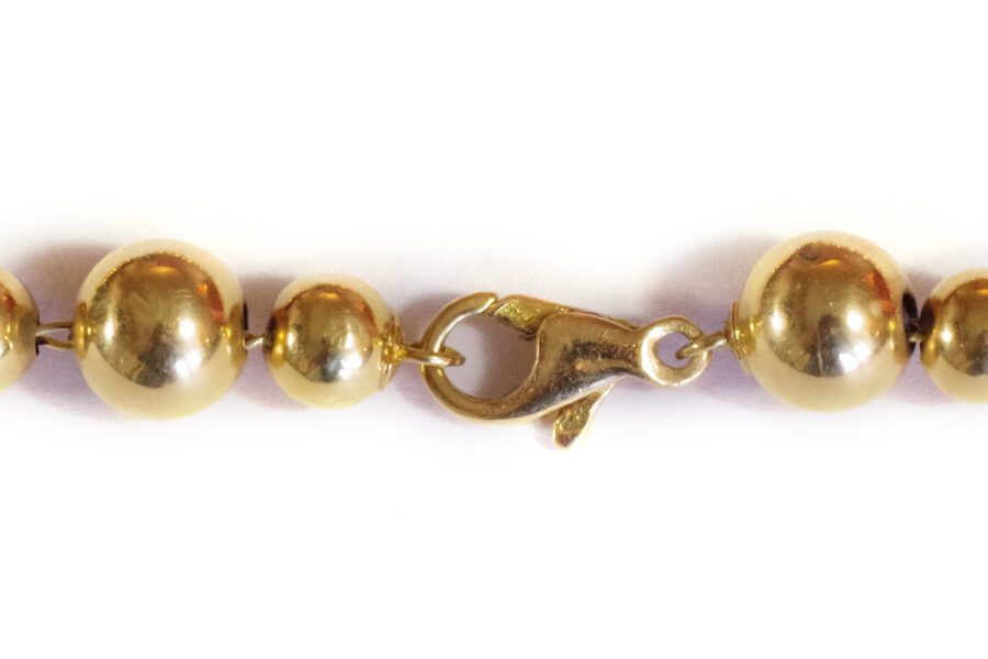 18k gold balls necklace antique traditional Marseille necklace
